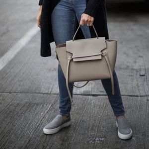 Vans “Perf Leather” grey slip on